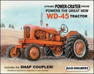 Tin Sign Allis Chalmers - WD45 - 034-1167