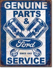 Tin Sign Ford Service - Pistons - 034-2068