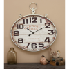 DecMode 36" White Metal Pocket watch Style Wall Clock - DecMode