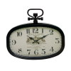 DecMode 18" x 16" White Metal Pocket Watch Style Wall Clock - DecMode