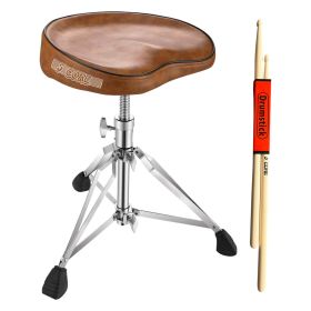 5 Core Drum Throne Thick Padded Comfortable Guitar Stool with Memory Foam Heavy Duty Adjustable Padded Keyboard Chair Metal Piano Stool Premium Musici