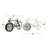 DecMode 9" Black Metal Bike Clock, Set of 2 - DecMode