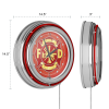 Fire Fighter 14 Inch Neon Wall Clock - Fire Fighter