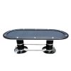 INO Design Elite 96Inch 10 Players Oval Black Speed Cloth Casino Table Felt Playing Surface Pedestal Base Poker Game Table - as Pic