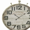 DecMode 36" White Metal Pocket watch Style Wall Clock - DecMode